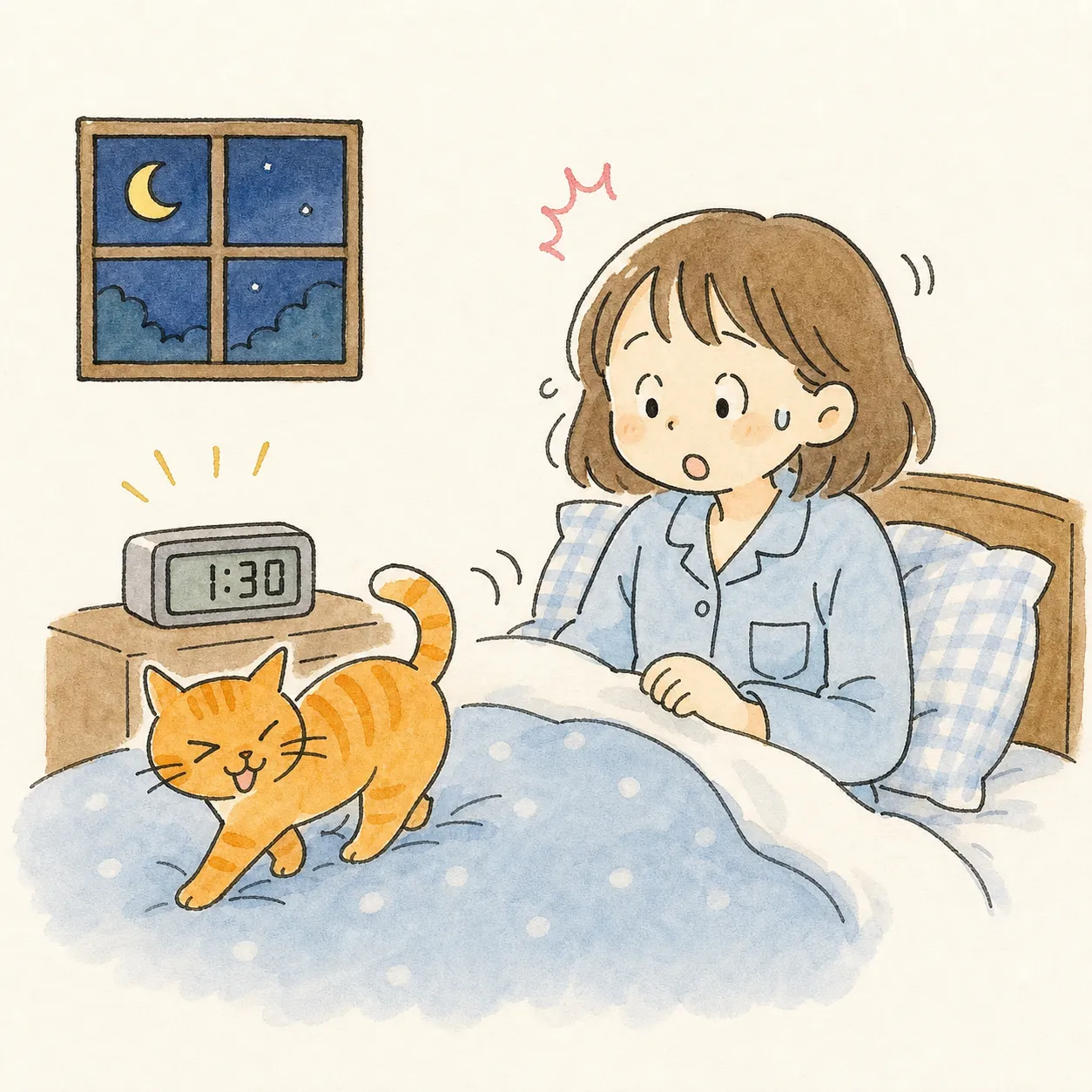 夜中1時半、カッポカッポカッポ