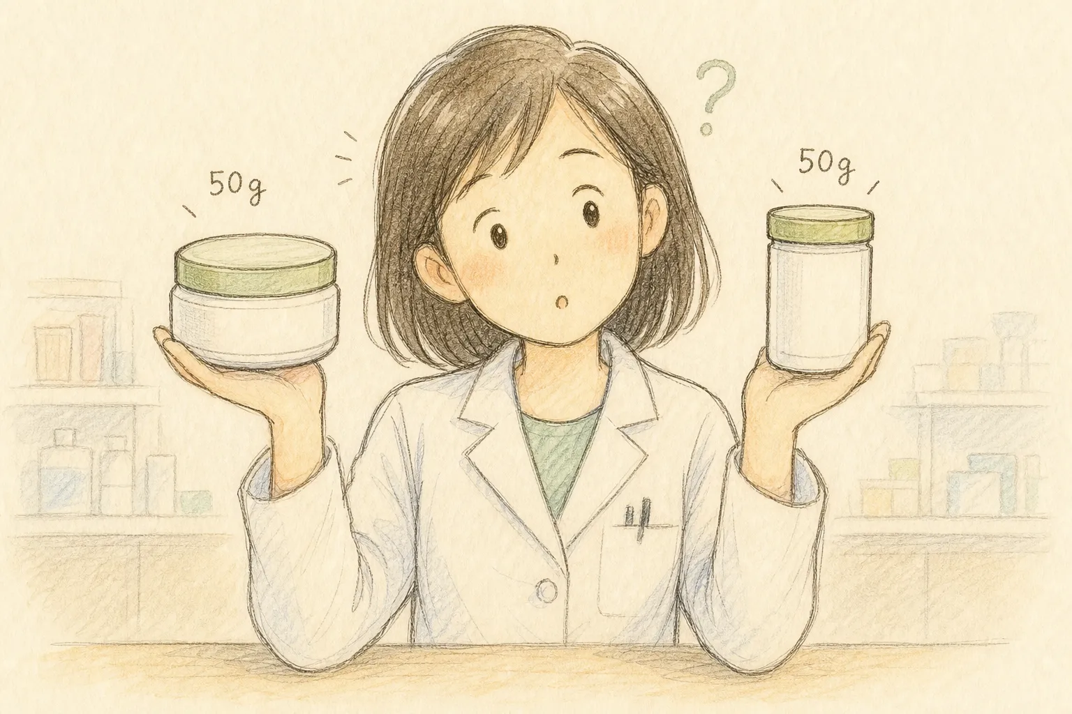 50gなのに違う軟膏容器